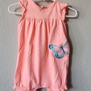 Carter's Coral Polka Dot Baby Romper